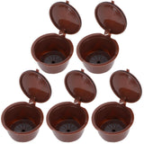 Coffee Capsules Reusable Refillable Coffee Cup Filter Kit Fit for DOLCE GUSTO Machine(Coffee 5 Capsules1 Spoon 1 Brush) In Australia - Darrahopens