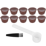 Coffee Capsules Reusable Refillable Coffee Cup Filter Kit Fit for DOLCE GUSTO Machine(Coffee 10 Capsules1 Spoon 1 Brush) In Australia - Darrahopens