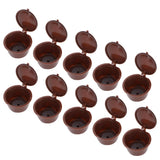 Coffee Capsules Reusable Refillable Coffee Cup Filter Kit Fit for DOLCE GUSTO Machine(Coffee 10 Capsules1 Spoon 1 Brush) In Australia - Darrahopens