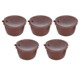 Coffee Capsules Reusable Refillable Coffee Cup Filter Kit Fit for DOLCE GUSTO Machine(Coffee 10 Capsules1 Spoon 1 Brush)