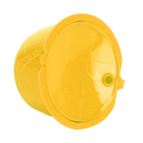 Coffee Machine Capsule Kit Reusable Coffee Filter Cup Accessories Fit for DOLCE GUSTO(Yellow 3 Capsules1 Spoon 1 Brush)