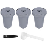 3PCS Refillable Coffee Capsule Reusable Coffee Filter Cup with Brush Spoon Set Fit for keurig In Australia - Darrahopens