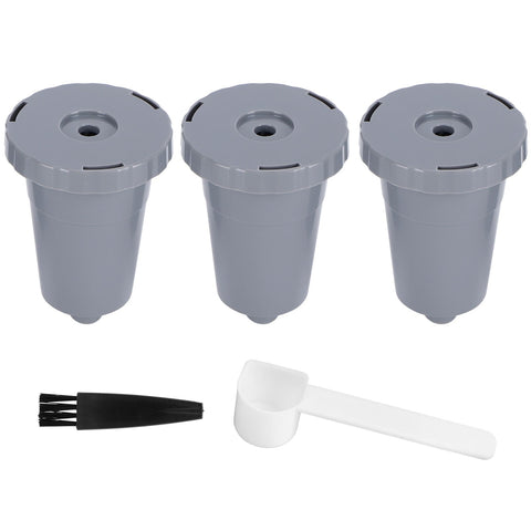 3PCS Refillable Coffee Capsule Reusable Coffee Filter Cup with Brush Spoon Set Fit for keurig In Australia - Darrahopens