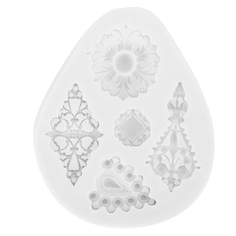 Retro Diamonds Pattern Fondant Mold Silicone Mold DIY Baking Cake Decorating Tool50‑611‑B Gray In Australia - Darrahopens