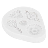 Retro Diamonds Pattern Fondant Mold Silicone Mold DIY Baking Cake Decorating Tool50‑611‑B Gray