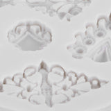Retro Diamonds Pattern Fondant Mold Silicone Mold DIY Baking Cake Decorating Tool50‑611‑B Gray