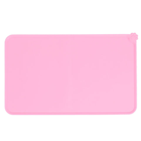 Pet Food Pad Silicone Waterproof Non Slip Bowl Drinking Feeding Mat Placemat for Dog Cat(Red ) In Australia - Darrahopens