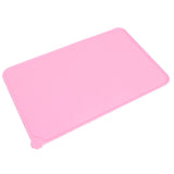 Pet Food Pad Silicone Waterproof Non Slip Bowl Drinking Feeding Mat Placemat for Dog Cat(Red )