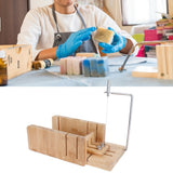 Practical Adjustable Bamboo Soap Cutter Bread Cutter Mold DIY Soap Cutting Tool