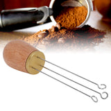 Needle Type Coffee Wooden Powder Dispenser Coffee Stirrer with Handle for Stiring CoffeeGolden In Australia - Darrahopens