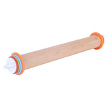 Adjustable Beech and PP Rolling Pin with Detachable Ring for Cake Egg Tart Kitchen Bakery In Australia - Darrahopens