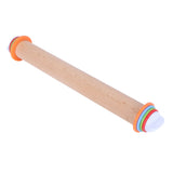 Adjustable Beech and PP Rolling Pin with Detachable Ring for Cake Egg Tart Kitchen Bakery In Australia - Darrahopens
