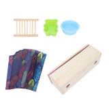 DIY Silicone Soap Mold Set with Wood Box Soap Rack Wrapping Paper Baking SuppliesPurple In Australia - Darrahopens