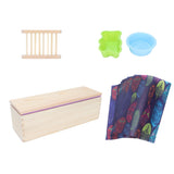 DIY Silicone Soap Mold Set with Wood Box Soap Rack Wrapping Paper Baking SuppliesPurple In Australia - Darrahopens