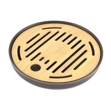 Bamboo Round Tea Tray Teapot Mat Serving Tray Drainage Water Storage Tea Set Home Supplies8in In Australia - Darrahopens