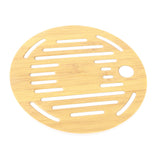 Bamboo Round Tea Tray Teapot Mat Serving Tray Drainage Water Storage Tea Set Home Supplies8in In Australia - Darrahopens