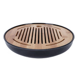 Bamboo Round Tea Tray Teapot Mat Serving Tray Drainage Water Storage Tea Set Home Supplies10in In Australia - Darrahopens