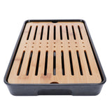 Rectangle Bamboo Tea Tray Teapot Mat Serving Tray Draining Board Tea Set Home Kitchen Use13in 1100ml In Australia - Darrahopens