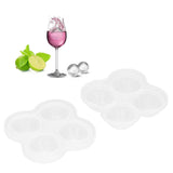 4‑Grid Round Shape Mold Food Grade Silicone Ice Cream Mould for Kitchen Utensils