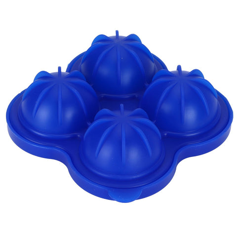 4 Hole Ice Cubes Mold Silicone Ice Ball Maker Mould Tray for Home Kitchen SuppliesDark Blue In Australia - Darrahopens