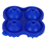 4 Hole Ice Cubes Mold Silicone Ice Ball Maker Mould Tray for Home Kitchen SuppliesDark Blue
