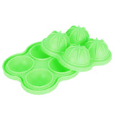 4 Hole Ice Cubes Mold Silicone Ice Ball Maker Mould Tray for Home Kitchen SuppliesGreen