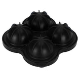 4 Hole Ice Cubes Mold Silicone Ice Ball Maker Mould Tray for Home Kitchen SuppliesBlack In Australia - Darrahopens