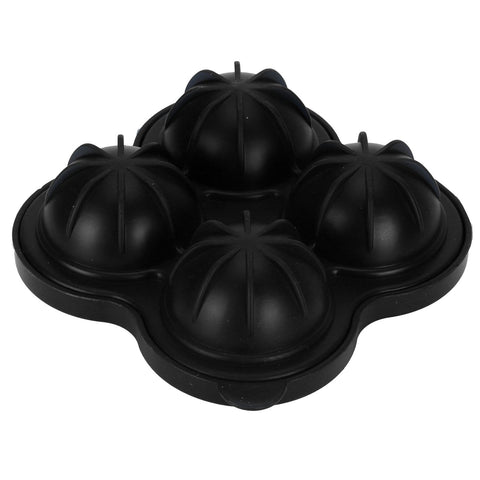 4 Hole Ice Cubes Mold Silicone Ice Ball Maker Mould Tray for Home Kitchen SuppliesBlack In Australia - Darrahopens