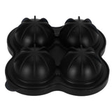 4 Hole Ice Cubes Mold Silicone Ice Ball Maker Mould Tray for Home Kitchen SuppliesBlack In Australia - Darrahopens