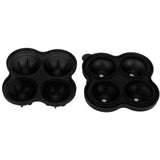 4 Hole Ice Cubes Mold Silicone Ice Ball Maker Mould Tray for Home Kitchen SuppliesBlack