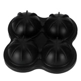 4 Hole Ice Cubes Mold Silicone Ice Ball Maker Mould Tray for Home Kitchen SuppliesBlack