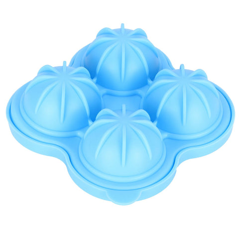 4 Hole Ice Cubes Mold Silicone Ice Ball Maker Mould Tray for Home Kitchen SuppliesSky Blue In Australia - Darrahopens