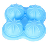 4 Hole Ice Cubes Mold Silicone Ice Ball Maker Mould Tray for Home Kitchen SuppliesSky Blue In Australia - Darrahopens