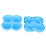 4 Hole Ice Cubes Mold Silicone Ice Ball Maker Mould Tray for Home Kitchen SuppliesSky Blue In Australia - Darrahopens