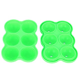 6-Grid Ice Ball Maker Reusable Silicone Ice Ball Mold Tray for Home Kitchen Bar UseGreen