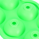 6-Grid Ice Ball Maker Reusable Silicone Ice Ball Mold Tray for Home Kitchen Bar UseGreen