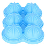 6-Grid Ice Ball Maker Reusable Silicone Ice Ball Mold Tray for Home Kitchen Bar UseSky Blue