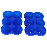 6-Grid Ice Ball Maker Reusable Silicone Ice Ball Mold Tray for Home Kitchen Bar UseDark Blue In Australia - Darrahopens