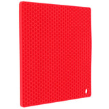 Insulation Pad Food Grade Silicone Pad AntiScalding Thickened Microwave Oven Mat for Kitchen Use(Red ) In Australia - Darrahopens