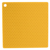 Insulation Pad Food Grade Silicone Pad AntiScalding Thickened Microwave Oven Mat for Kitchen Use(Yellow ) In Australia - Darrahopens