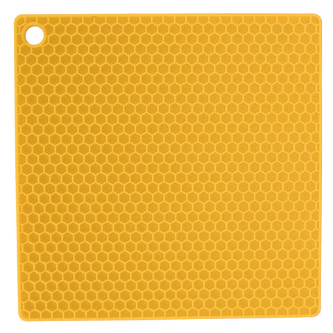 Insulation Pad Food Grade Silicone Pad AntiScalding Thickened Microwave Oven Mat for Kitchen Use(Yellow ) In Australia - Darrahopens