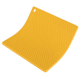 Insulation Pad Food Grade Silicone Pad AntiScalding Thickened Microwave Oven Mat for Kitchen Use(Yellow ) In Australia - Darrahopens