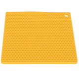 Insulation Pad Food Grade Silicone Pad AntiScalding Thickened Microwave Oven Mat for Kitchen Use(Yellow )