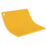 Insulation Pad Food Grade Silicone Pad AntiScalding Thickened Microwave Oven Mat for Kitchen Use(Yellow )