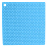 Insulation Pad Food Grade Silicone Pad AntiScalding Thickened Microwave Oven Mat for Kitchen Use(Blue ) In Australia - Darrahopens