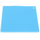 Insulation Pad Food Grade Silicone Pad AntiScalding Thickened Microwave Oven Mat for Kitchen Use(Blue ) In Australia - Darrahopens