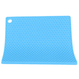 Insulation Pad Food Grade Silicone Pad AntiScalding Thickened Microwave Oven Mat for Kitchen Use(Blue ) In Australia - Darrahopens
