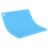 Insulation Pad Food Grade Silicone Pad AntiScalding Thickened Microwave Oven Mat for Kitchen Use(Blue )