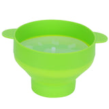 Popcorn Bucket Folding Silicone DIY Popcorn Maker Bowl with Lid Kitchen Accessory(With HandleGreen ) In Australia - Darrahopens