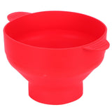 Popcorn Bucket Folding Silicone DIY Popcorn Maker Bowl with Lid Kitchen Accessory(With HandleRed )